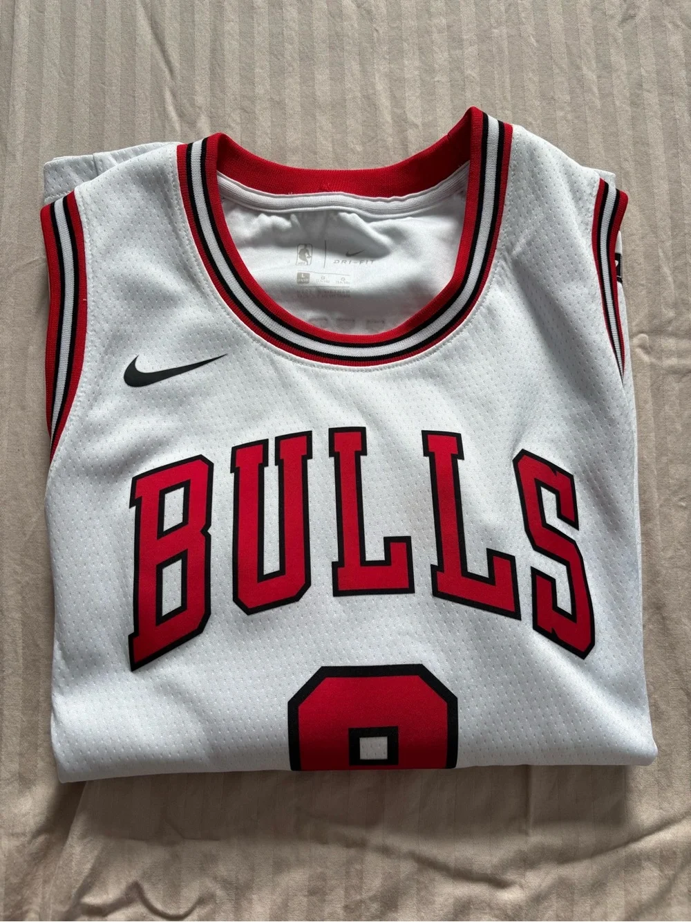 Nike Chicago Bulls #8 Zach LaVine Swingman Jersey White Dri-FIT Youth Large